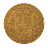 Queen Victoria Young Head 1842 shield back gold sovereign - this lot is sold without buyer's premium