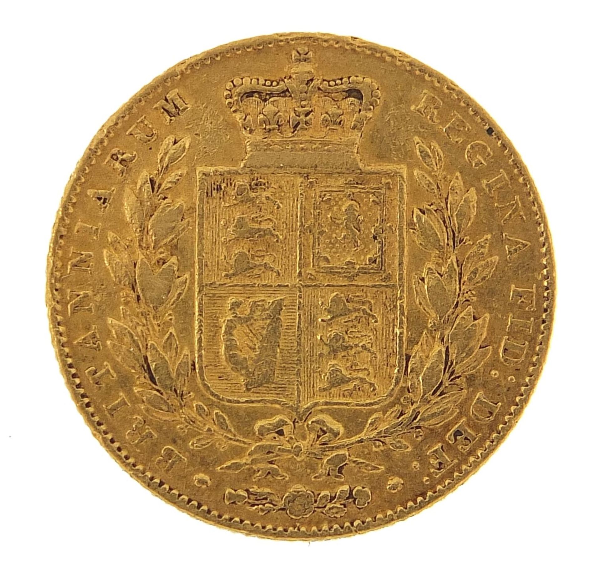 Queen Victoria Young Head 1842 shield back gold sovereign - this lot is sold without buyer's premium