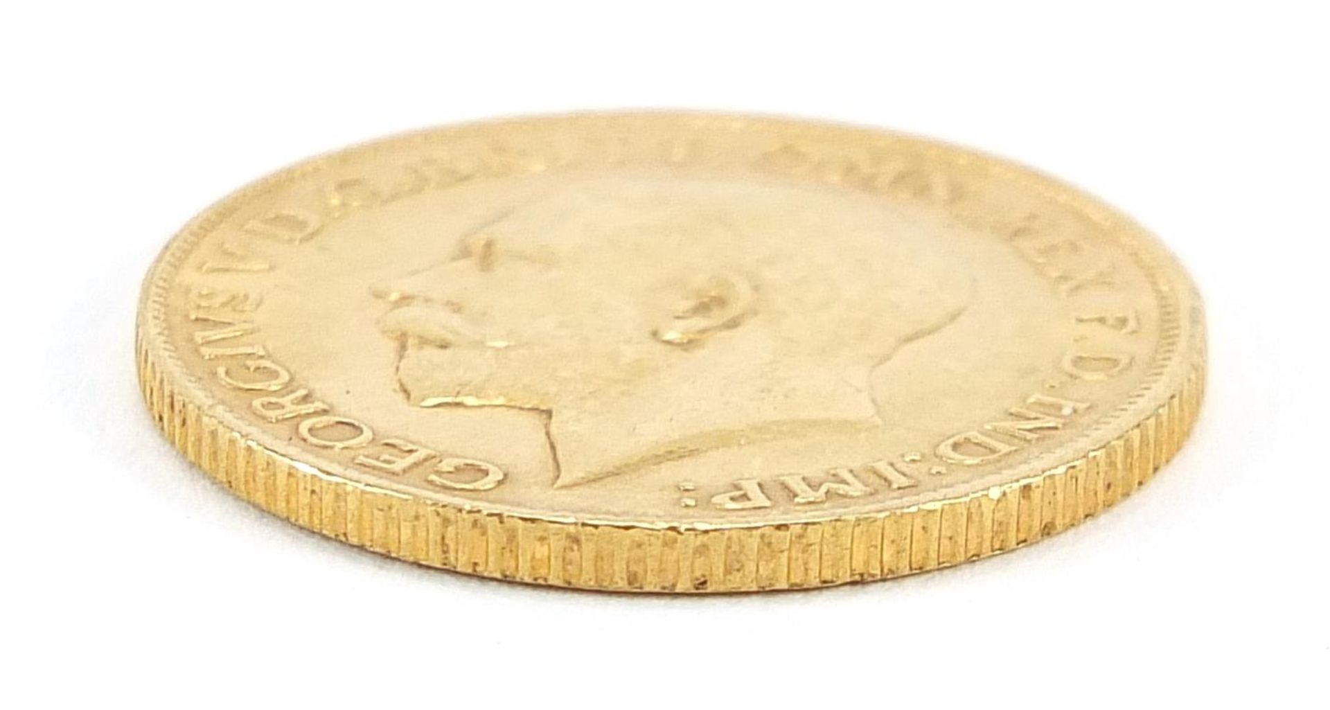 George V 1915 gold sovereign - this lot is sold without buyer's premium - Bild 3 aus 3