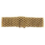 9ct gold flattened link bracelet, 18.5cm in length, 40.8g - this lot is sold without buyer's premium