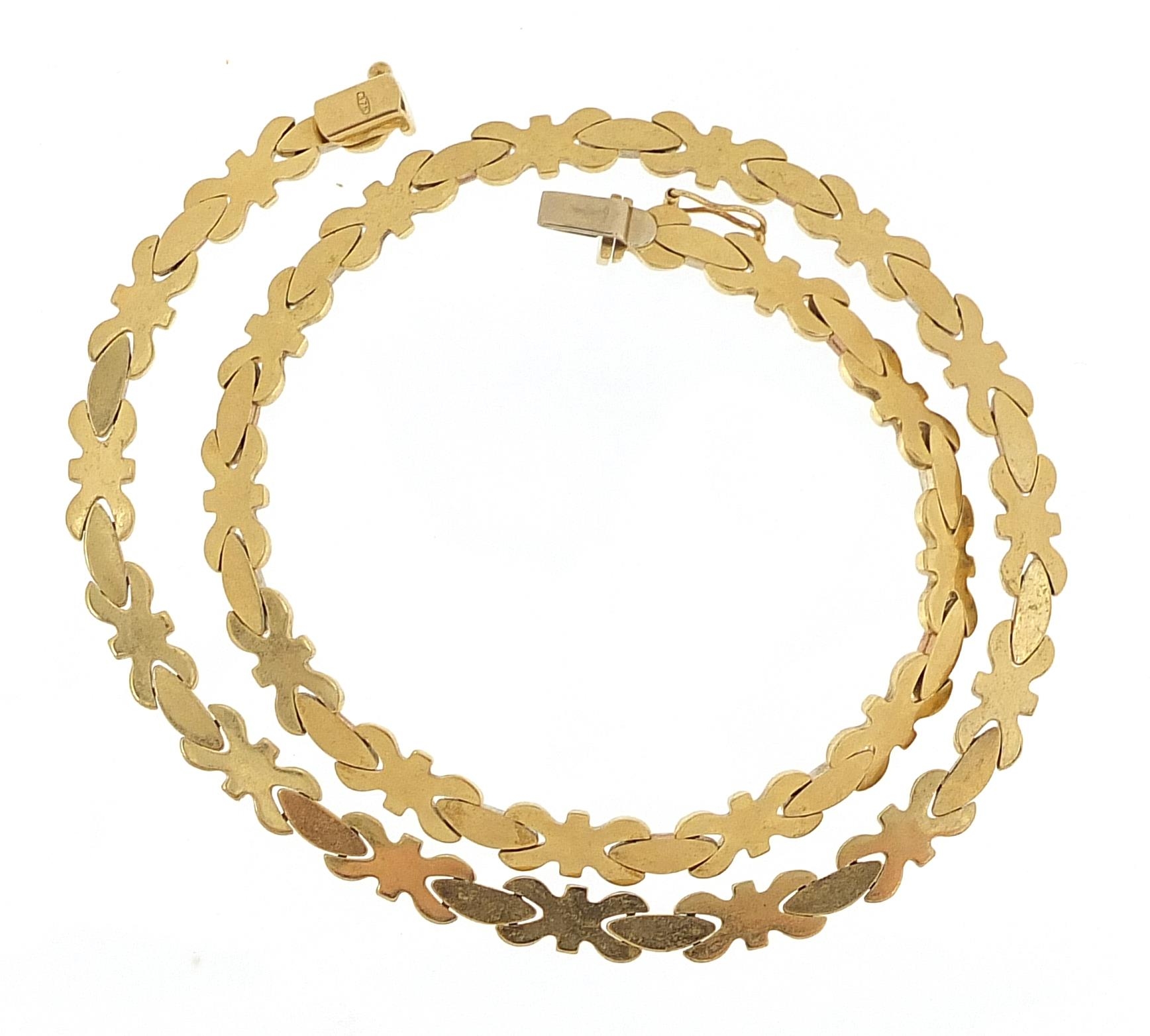 9ct three tone gold necklace, 40cm in length, 22.0g - this lot is sold without buyer's premium - Image 3 of 4