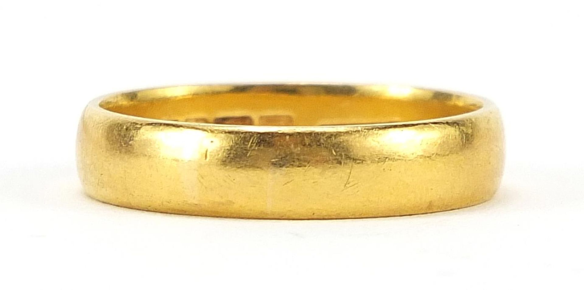 22ct gold wedding band, Birmingham 1926, size R, 5.9g - this lot is sold without buyer's premium