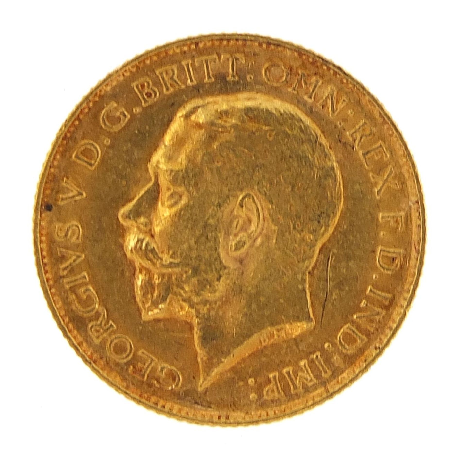 George V 1911 gold half sovereign - this lot is sold without buyer's premium - Image 2 of 3