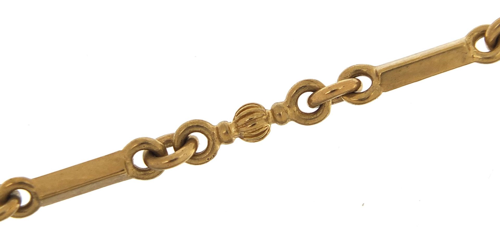 9ct gold fancy link bracelet, 18.5cm in length, 10.4g - this lot is sold without buyer's premium