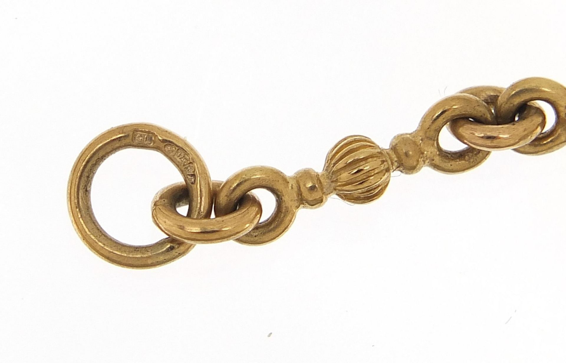 9ct gold fancy link bracelet, 18.5cm in length, 10.4g - this lot is sold without buyer's premium - Image 4 of 4