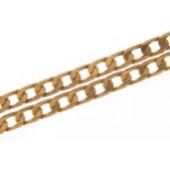 9ct gold curb link necklace, 47cm in length, 15.6g - this lot is sold without buyer's premium