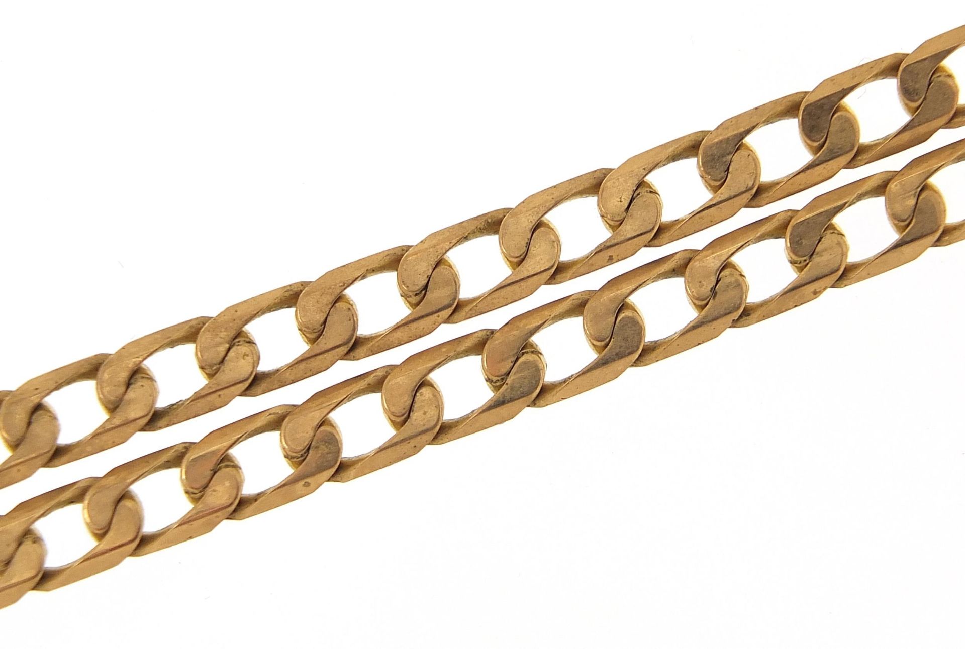 9ct gold curb link necklace, 47cm in length, 15.6g - this lot is sold without buyer's premium