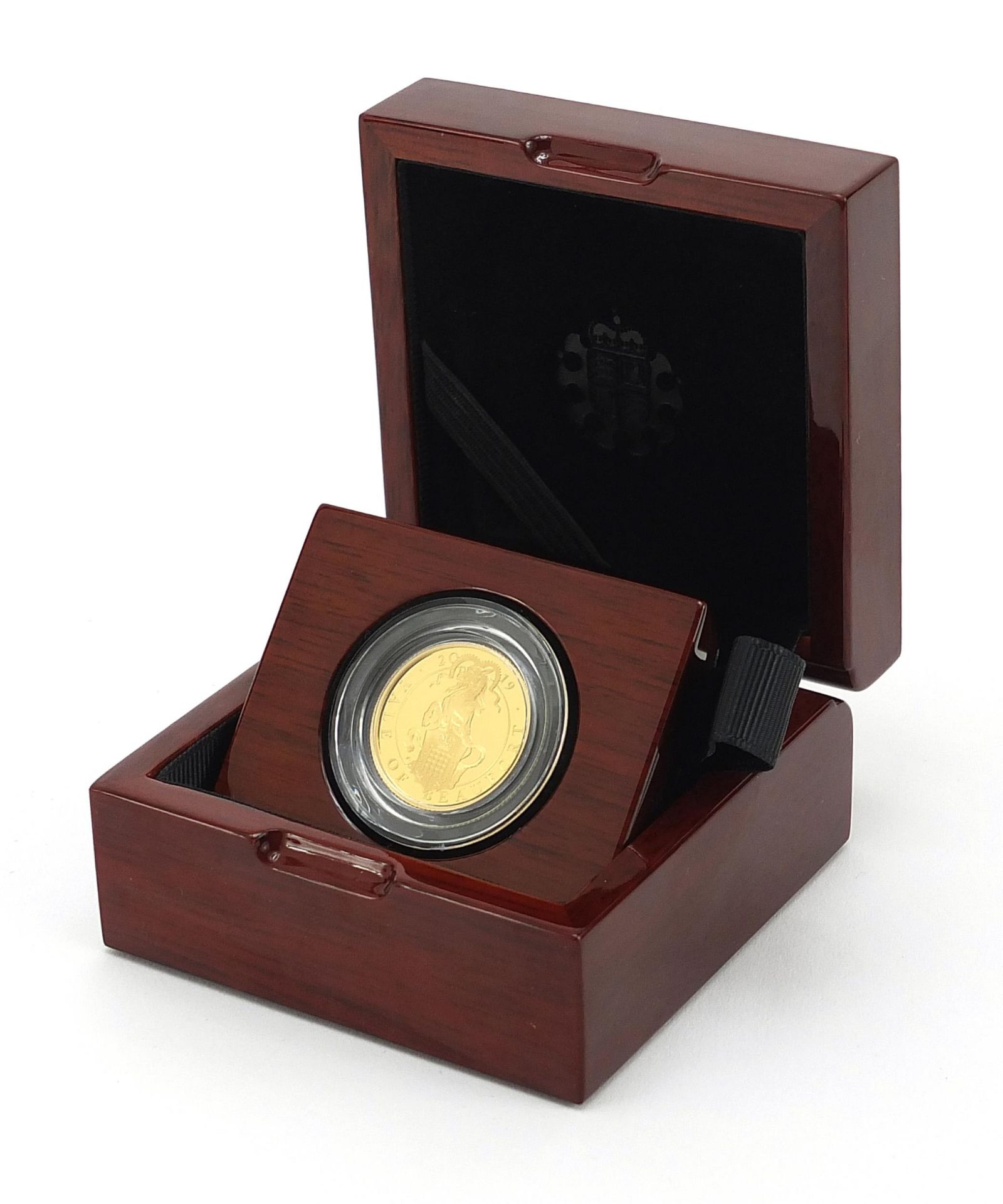 Elizabeth II 2019 quarter ounce gold proof The Yale of Beaufort coin numbered 0909 with case, box - Image 4 of 5