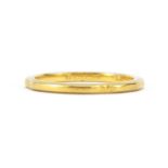 22ct gold wedding band, indistinctly hallmarked, size N, 2.7g -this lot is sold without buyer's prem