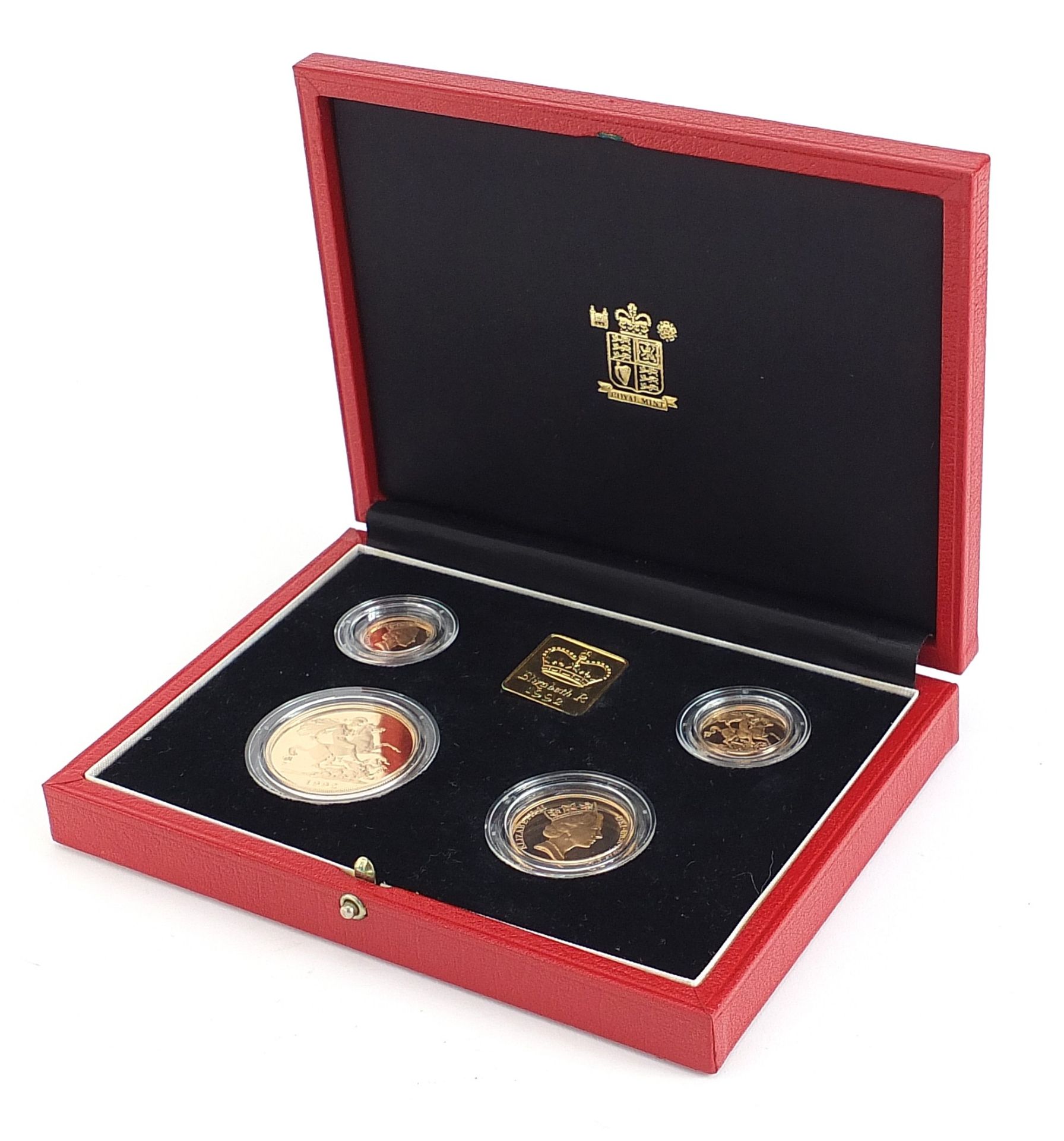 1992 United Kingdom Gold Proof Sovereign Four Coin Collection comprising half sovereign, sovereign, - Image 2 of 4