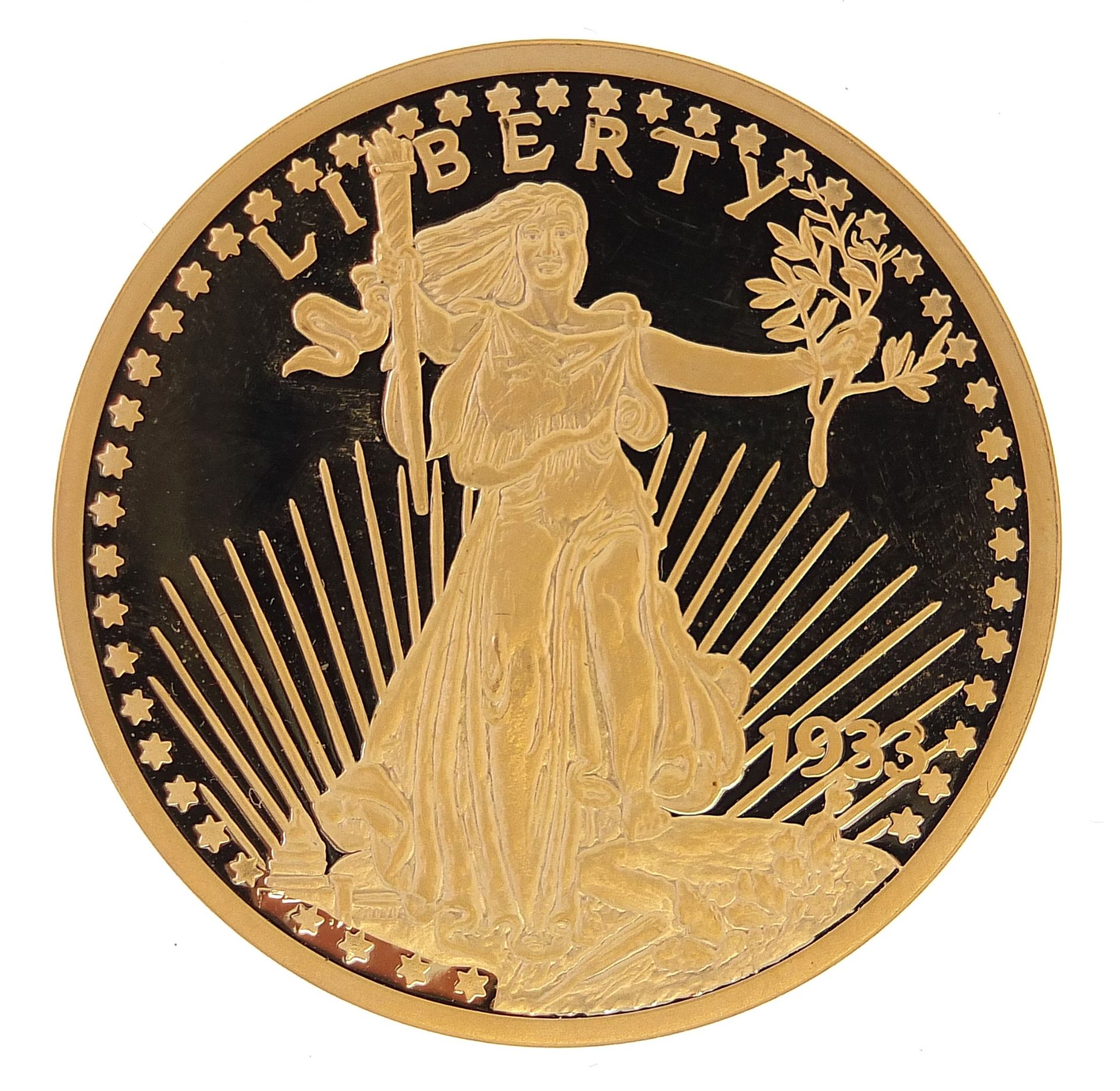 Modern 1933 14ct gold double eagle replica, 25g - this lot is sold without buyer's premium - Image 2 of 4