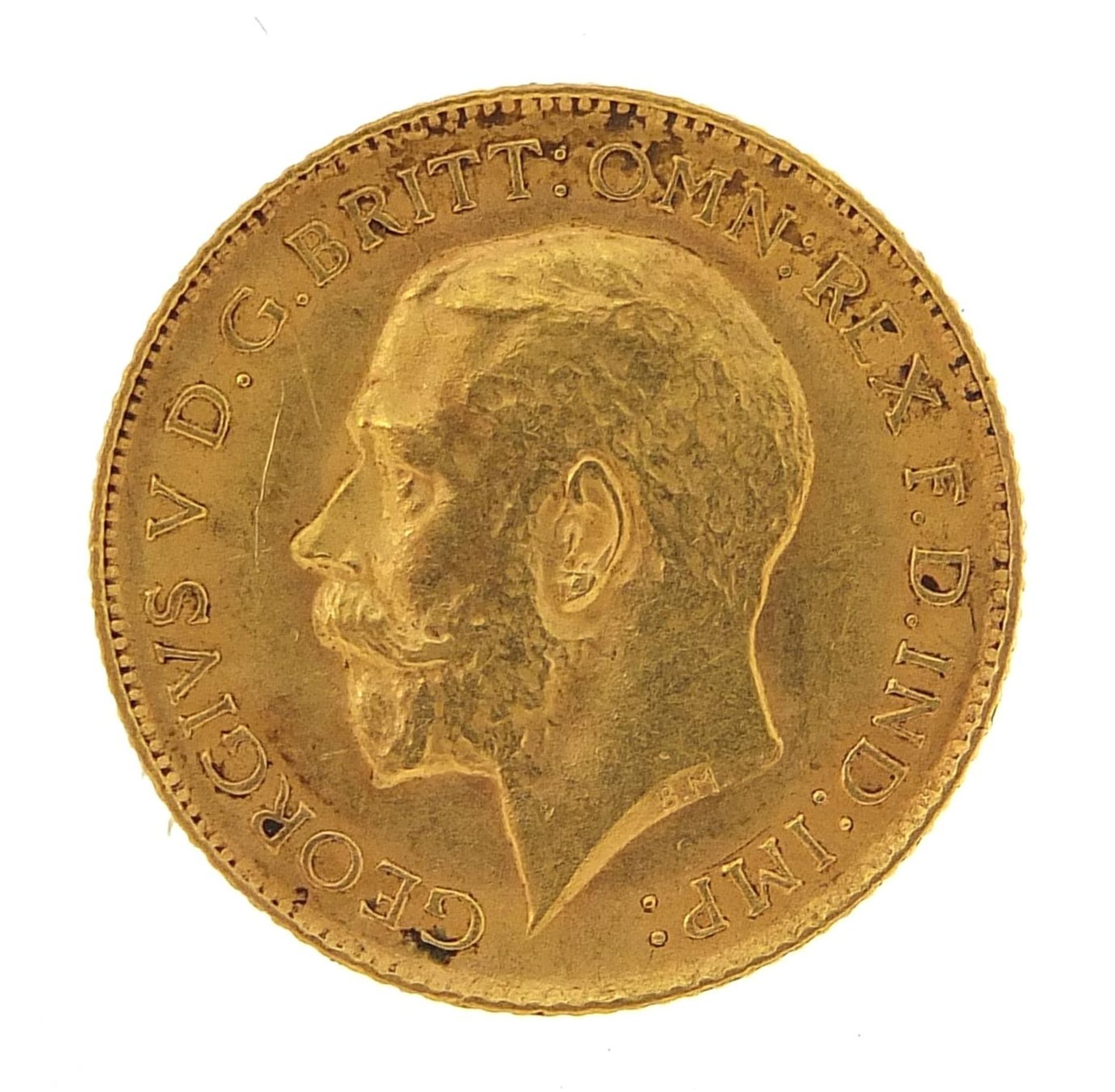 George V 1913 half sovereign - this lot is sold without buyer's premium - Image 2 of 3