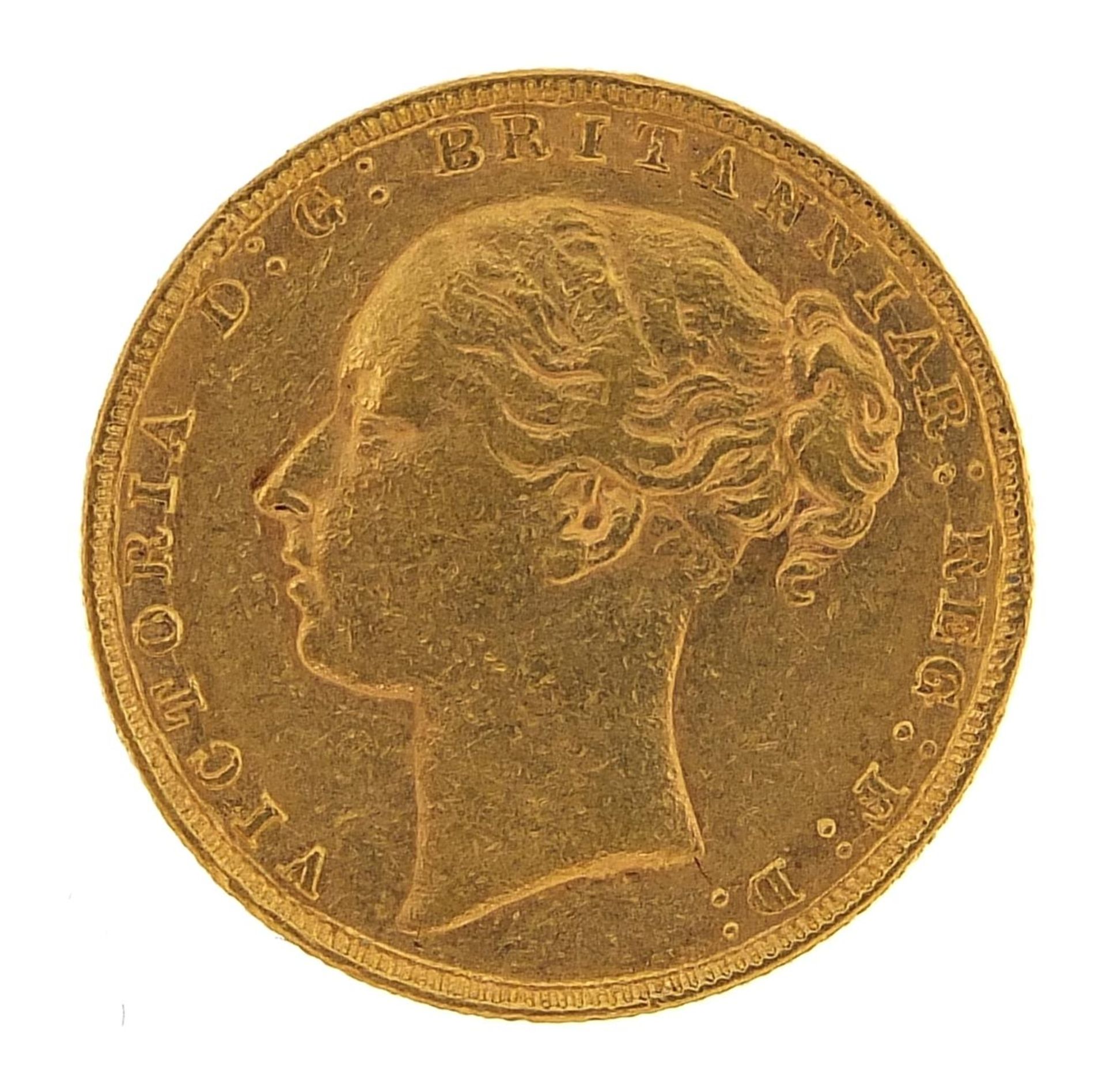 Queen Victoria Young Head 1880 gold sovereign - this lot is sold without buyer's premium - Image 2 of 3