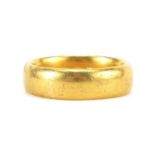 Victorian 22ct gold wedding band, London 1890, size M/N, 8.4g - this lot is sold without buyer's pre
