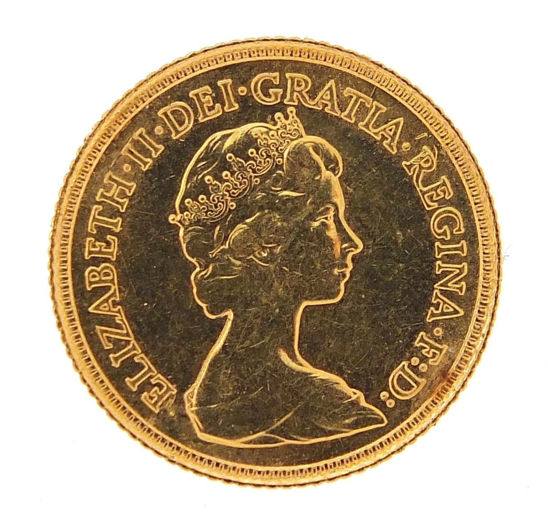 Elizabeth II 1982 gold half sovereign - this lot is sold without buyer's premium - Image 2 of 3