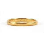 22ct gold wedding band, size L, 2.3g - this lot is sold without buyer's premium