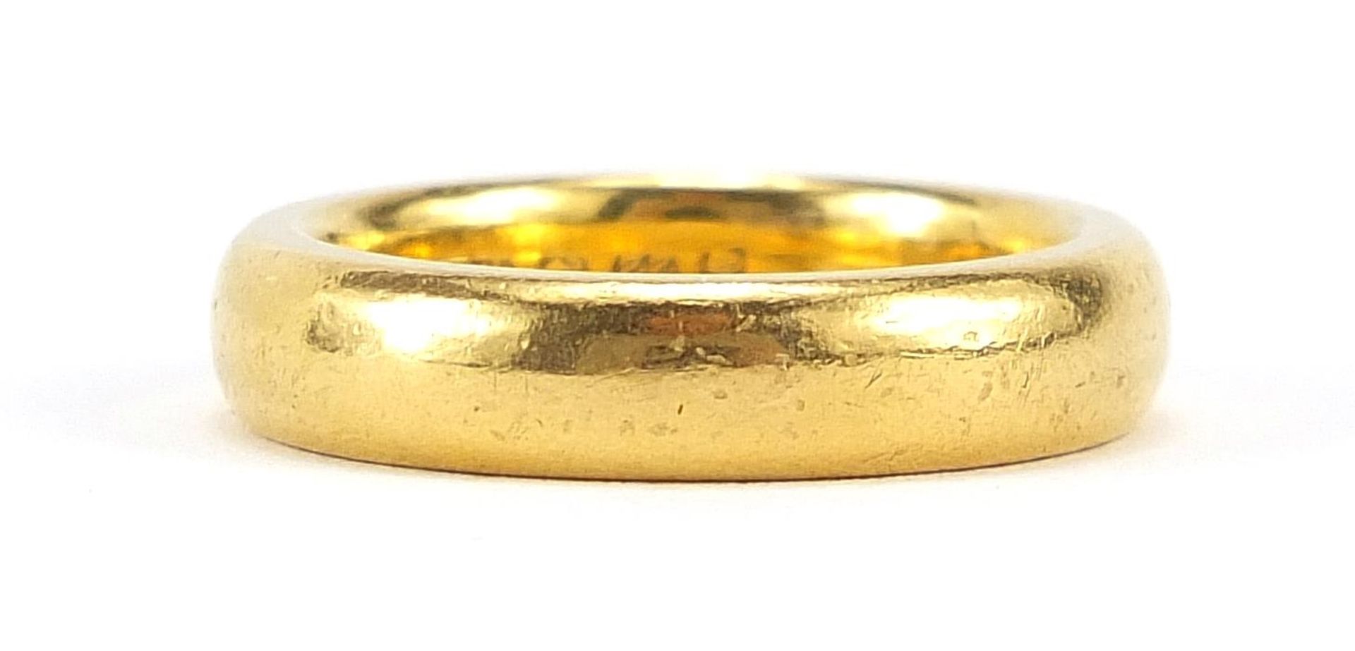 22ct gold wedding band, Birmingham 1921, size L, 10.4g - this lot is sold without buyer's premium