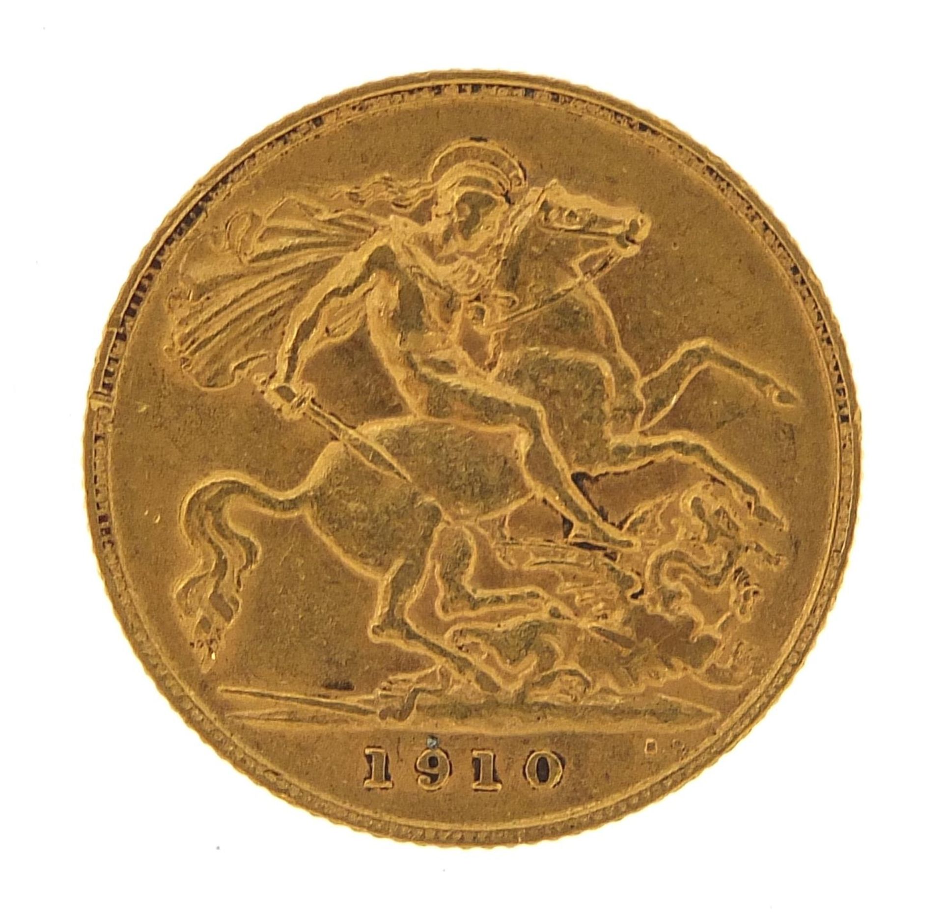 Edward VII 1910 gold half sovereign - this lot is sold without buyer's premium