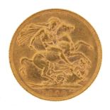 Edward VII 1908 gold sovereign - this lot is sold without buyer's premium