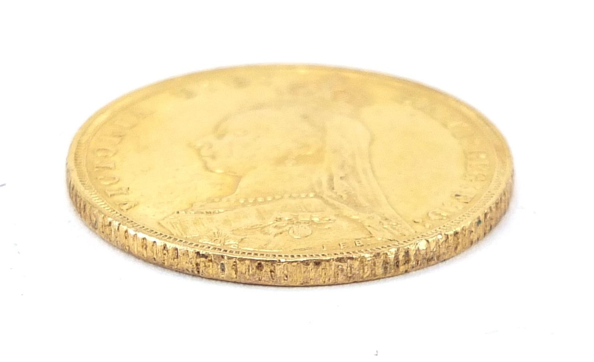 Queen Victoria Jubilee Head 1891 gold sovereign, Melbourne mint - this lot is sold without buyer's - Image 3 of 3