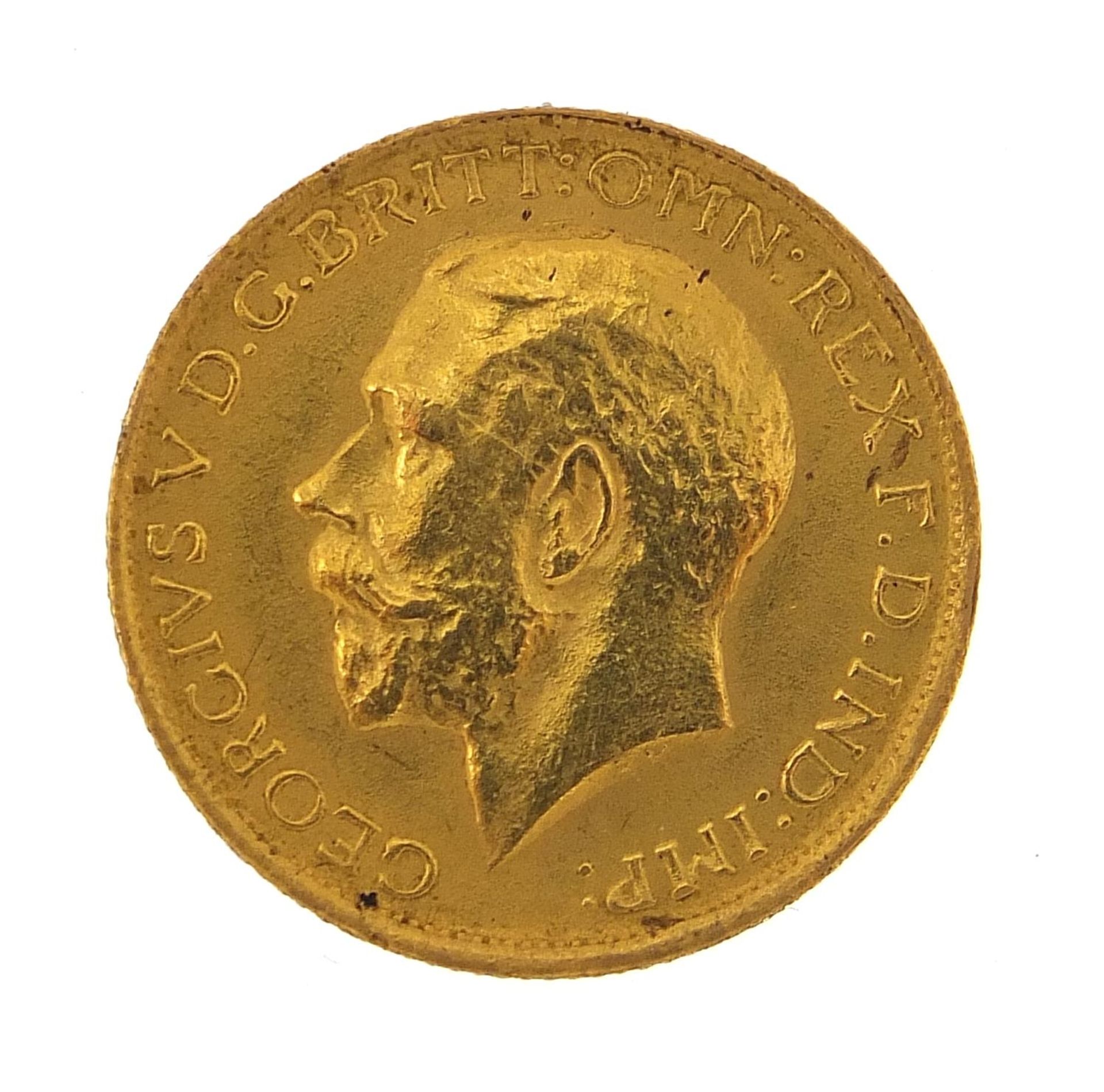 George V 1918 gold sovereign, India mint - this lot is sold without buyer's premium - Image 2 of 3