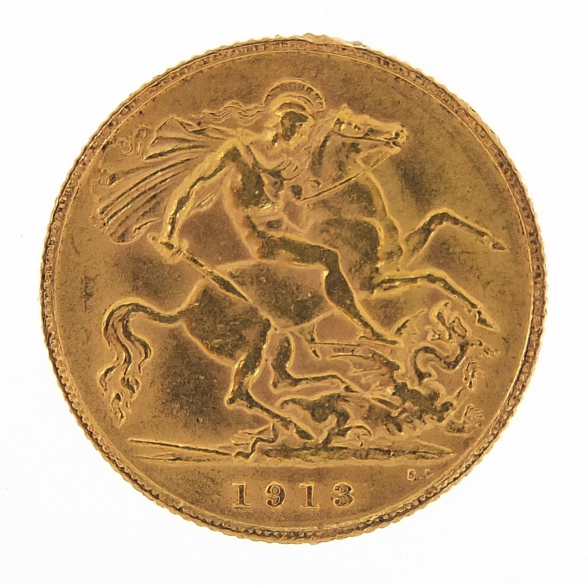 George V 1913 gold half sovereign - this lot is sold without buyer's premium