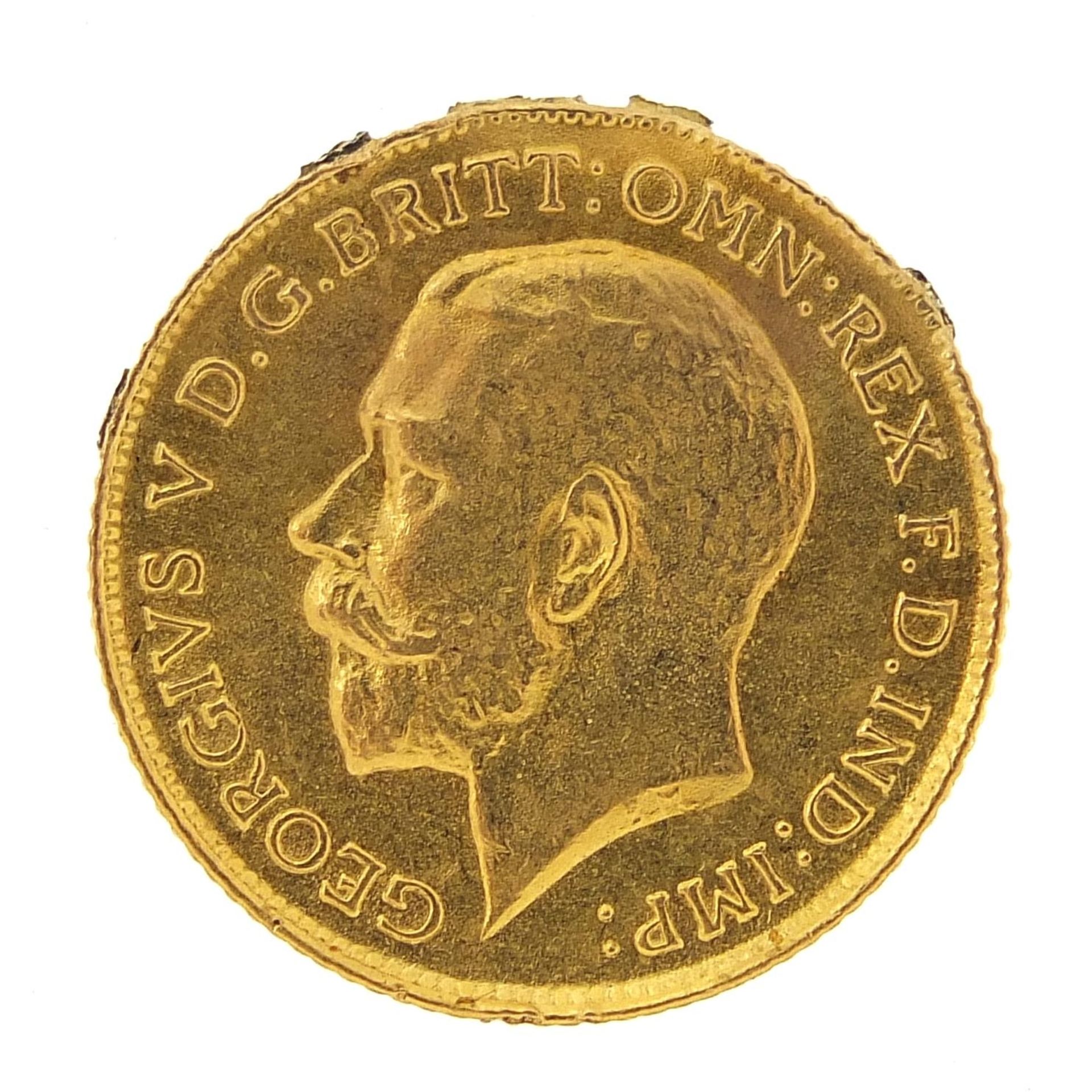 George V 1914 gold half sovereign - this lot is sold without buyer's premium - Image 2 of 3