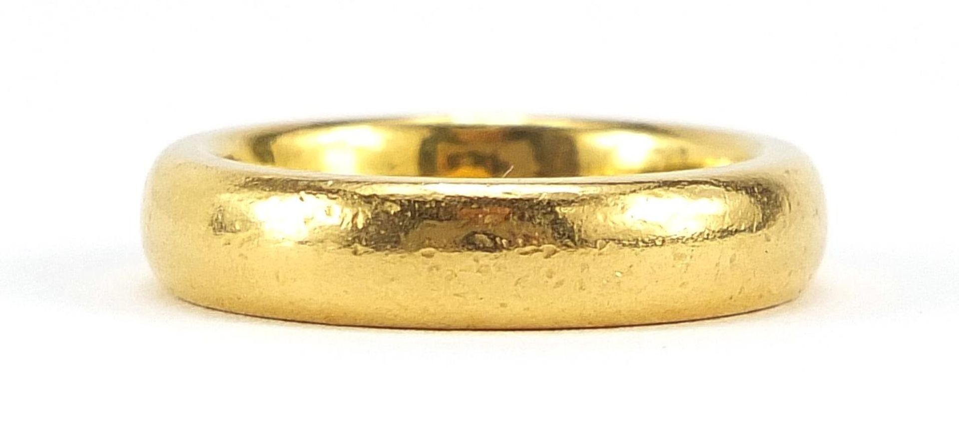 22ct gold wedding band, Birmingham 1921, size L, 10.4g - this lot is sold without buyer's premium - Image 2 of 3