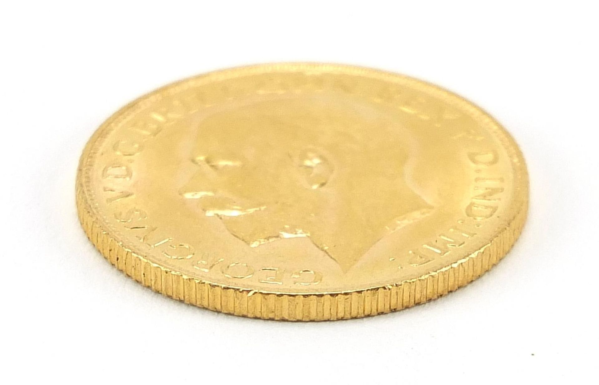 George V 1914 gold sovereign - this lot is sold without buyer's premium - Bild 3 aus 3