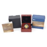 Elizabeth II 2019 1/4 ounce The Britannia gold proof coin numbered 529 with case, box and