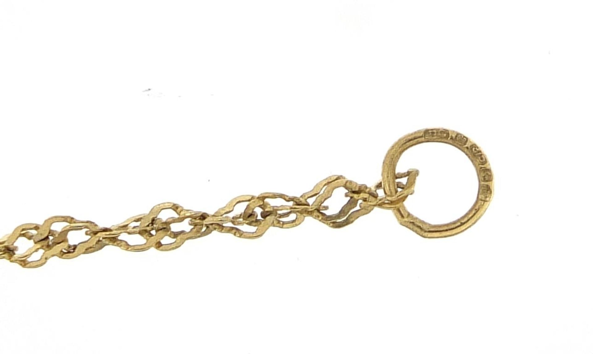 9ct gold rope twist necklace, 39cm in length, 1.3g - this lot is sold without buyer's premium - Image 3 of 3