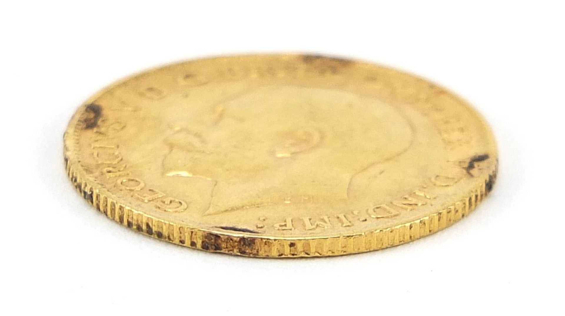 George V 1911 gold half sovereign - this lot is sold without buyer's premium - Image 3 of 3