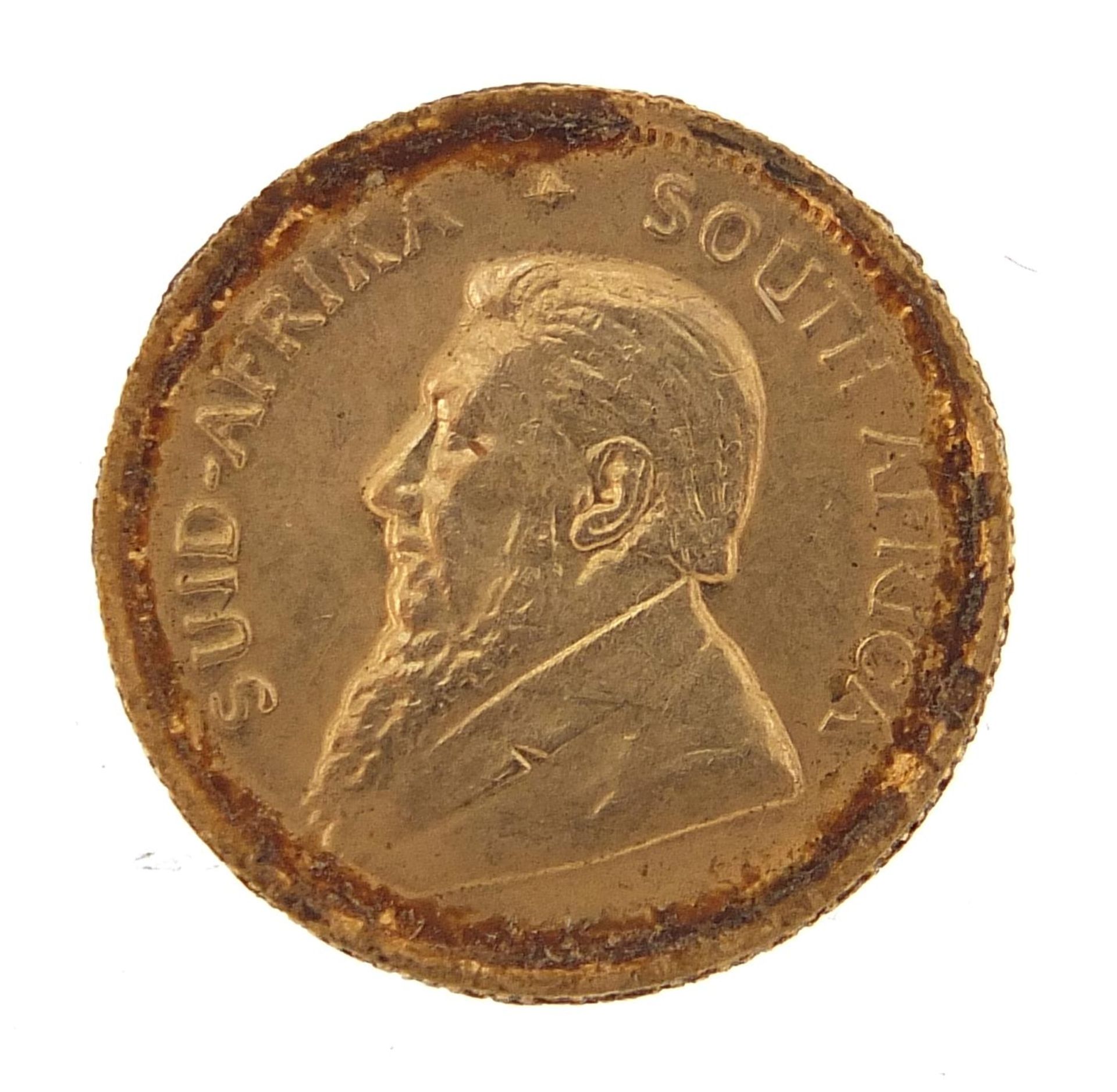 South African 1980 gold 1/10th krugerrand - this lot is sold without buyer's premium - Image 2 of 3