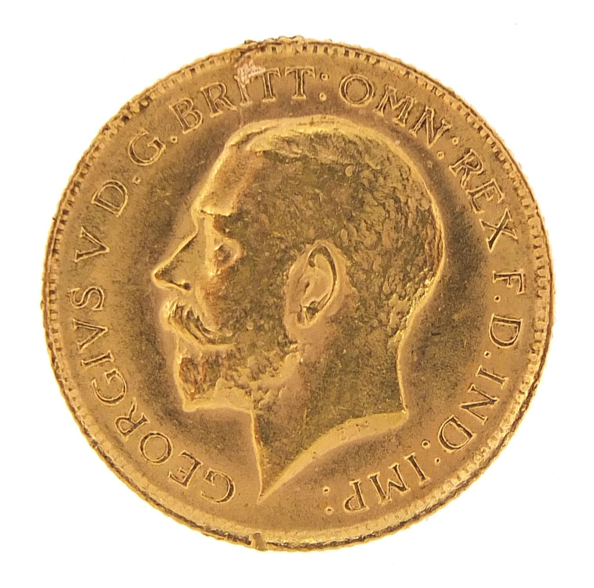 George V 1913 gold half sovereign - this lot is sold without buyer's premium - Image 2 of 3