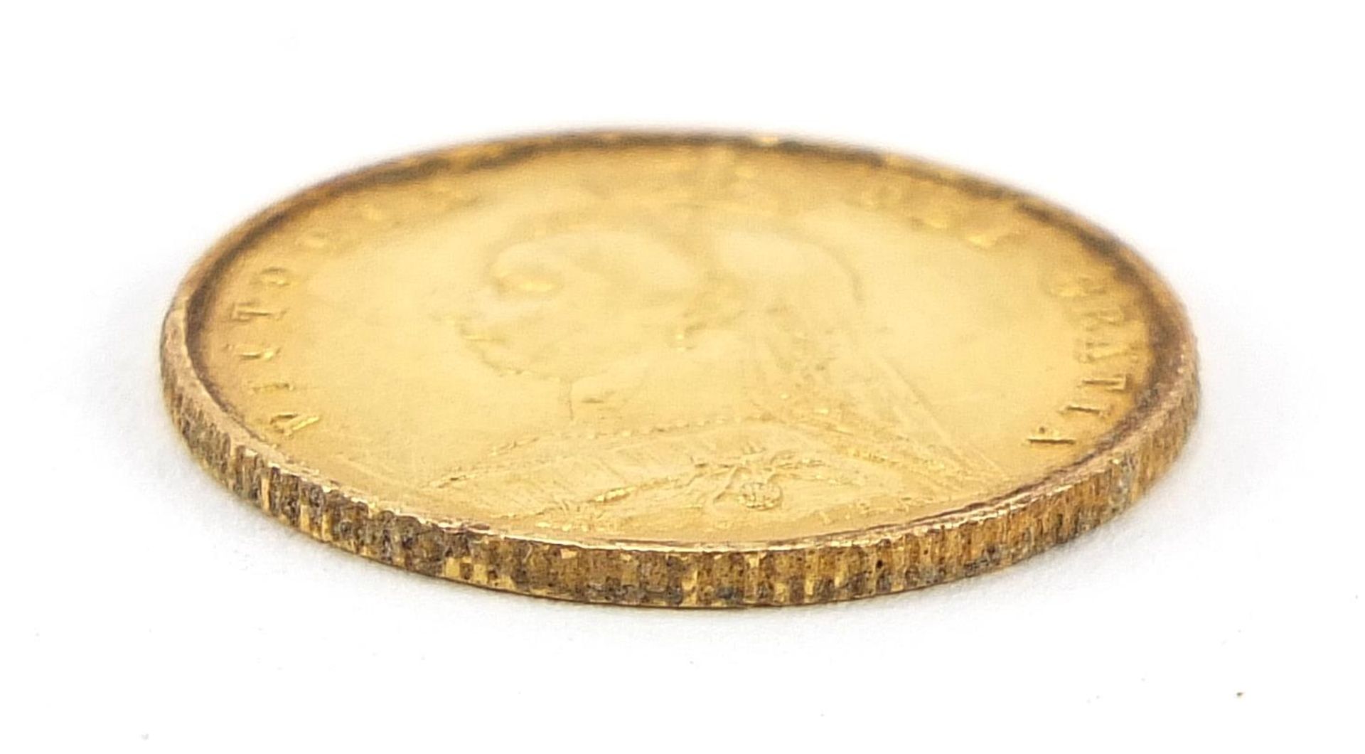 Queen Victoria Jubilee Head 1887 gold shield back half sovereign - this lot is sold without buyer's - Image 3 of 3