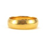22ct gold wedding band, London 1910 size K/L, 4.2g - this lot is sold without buyer's premium