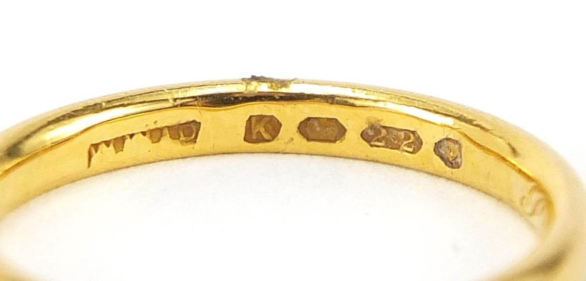 22ct gold wedding band, London 1945, size J, 2.4g - this lot is sold without buyer's premium - Image 3 of 5