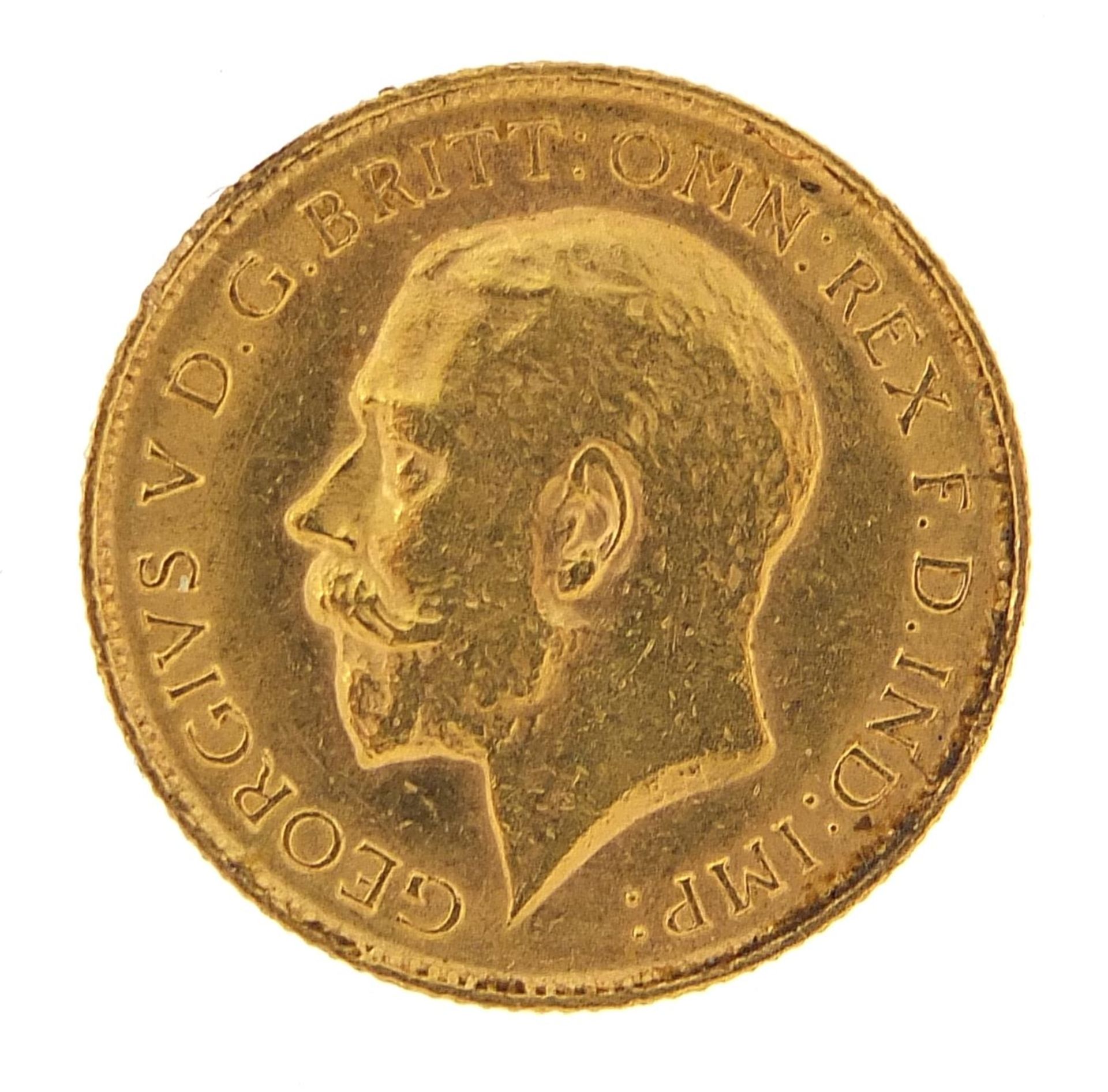 George V 1913 gold half sovereign - this lot is sold without buyer's premium - Bild 2 aus 3