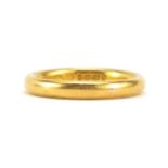 22ct gold wedding band, London 1936, size M, 5.5g, - this lot is sold without buyer's premium
