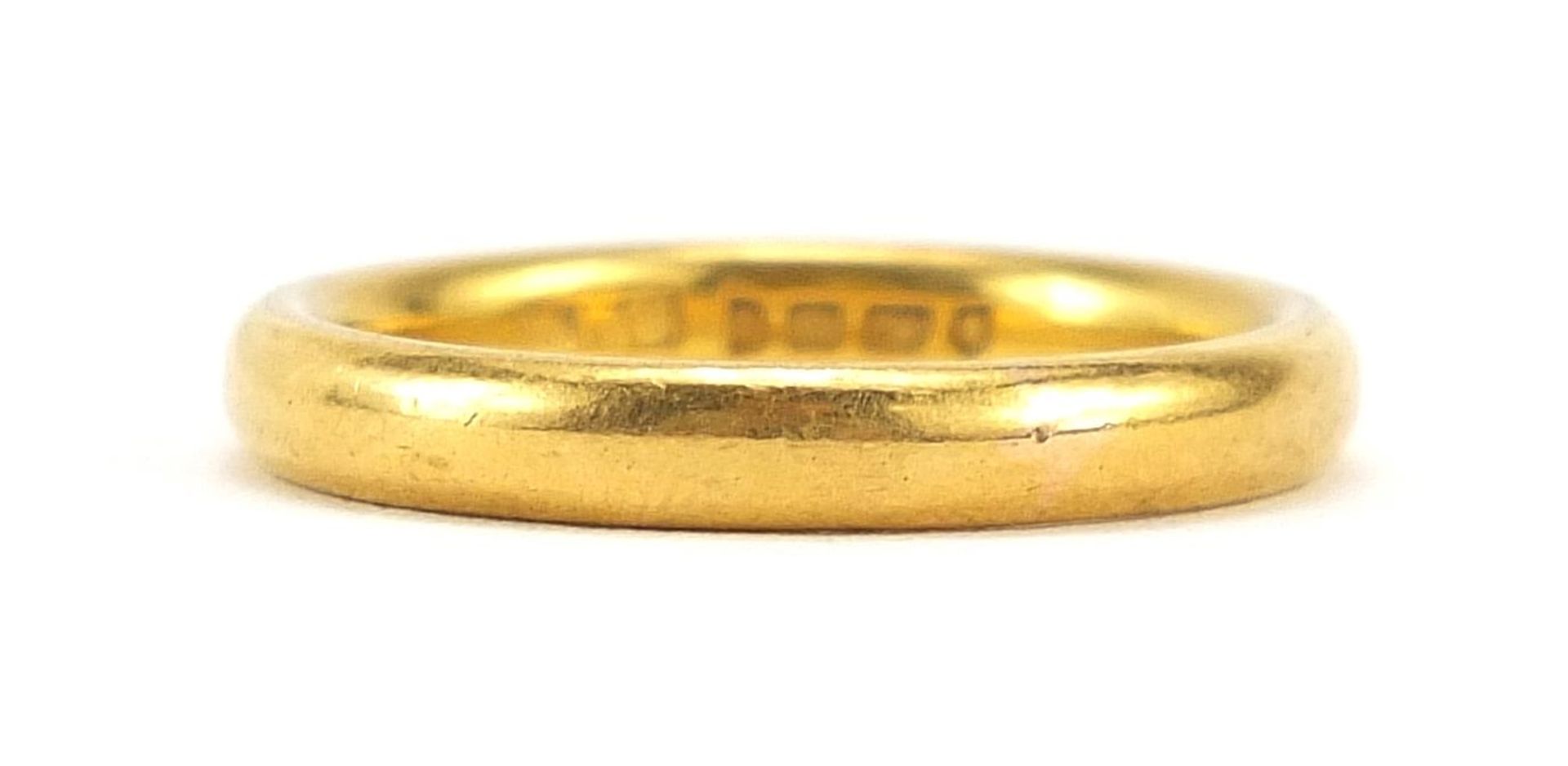 22ct gold wedding band, London 1936, size M, 5.5g, - this lot is sold without buyer's premium