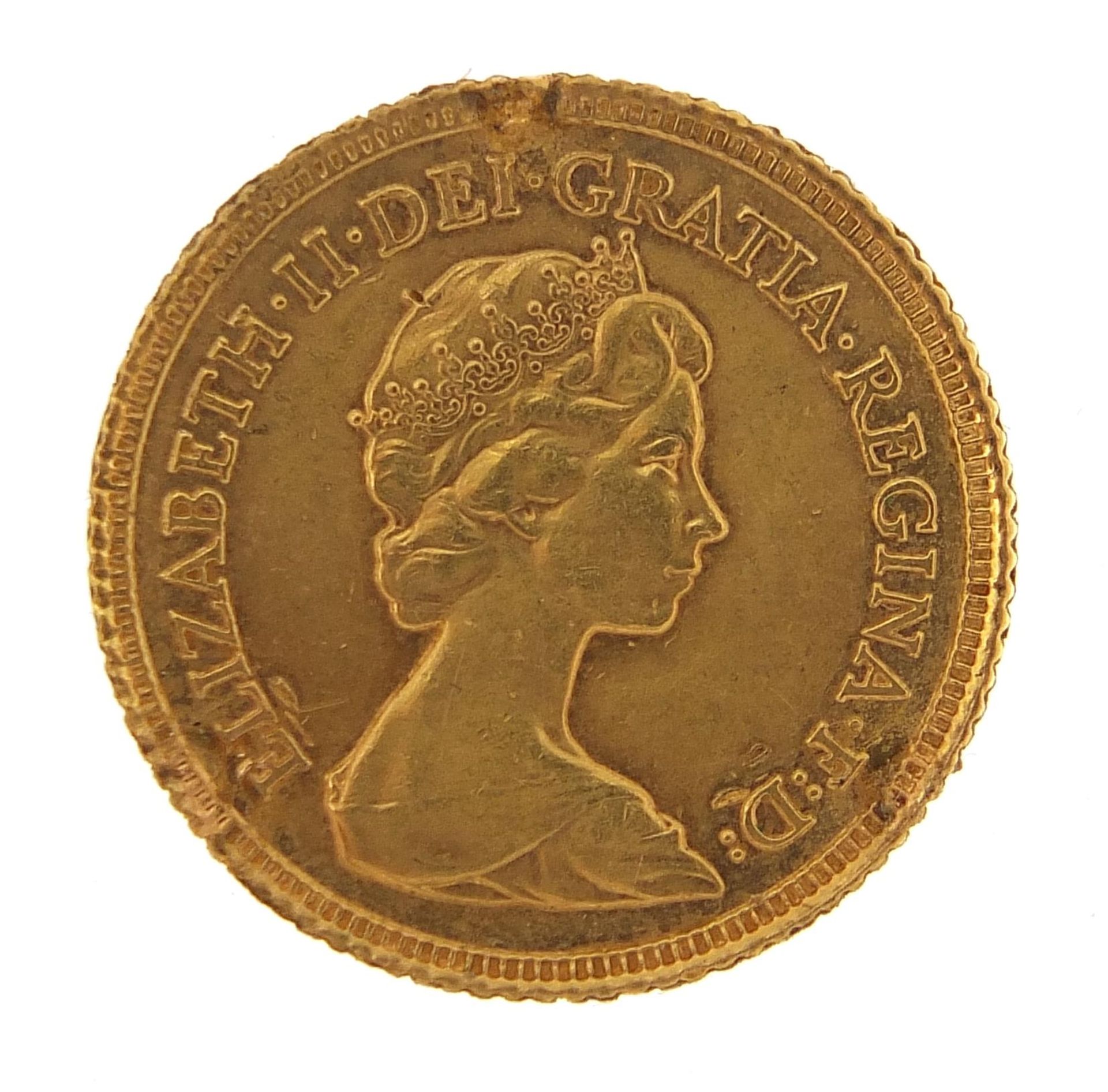 Elizabeth II 1982 gold half sovereign - this lot is sold without buyer's premium - Image 2 of 3