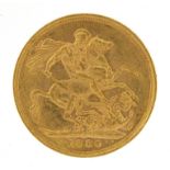 Queen Victoria Young Head 1880 gold sovereign - this lot is sold without buyer's premium