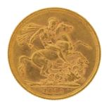 Queen Victoria Young Head 1872 gold sovereign, - this lot is sold without buyer's premium