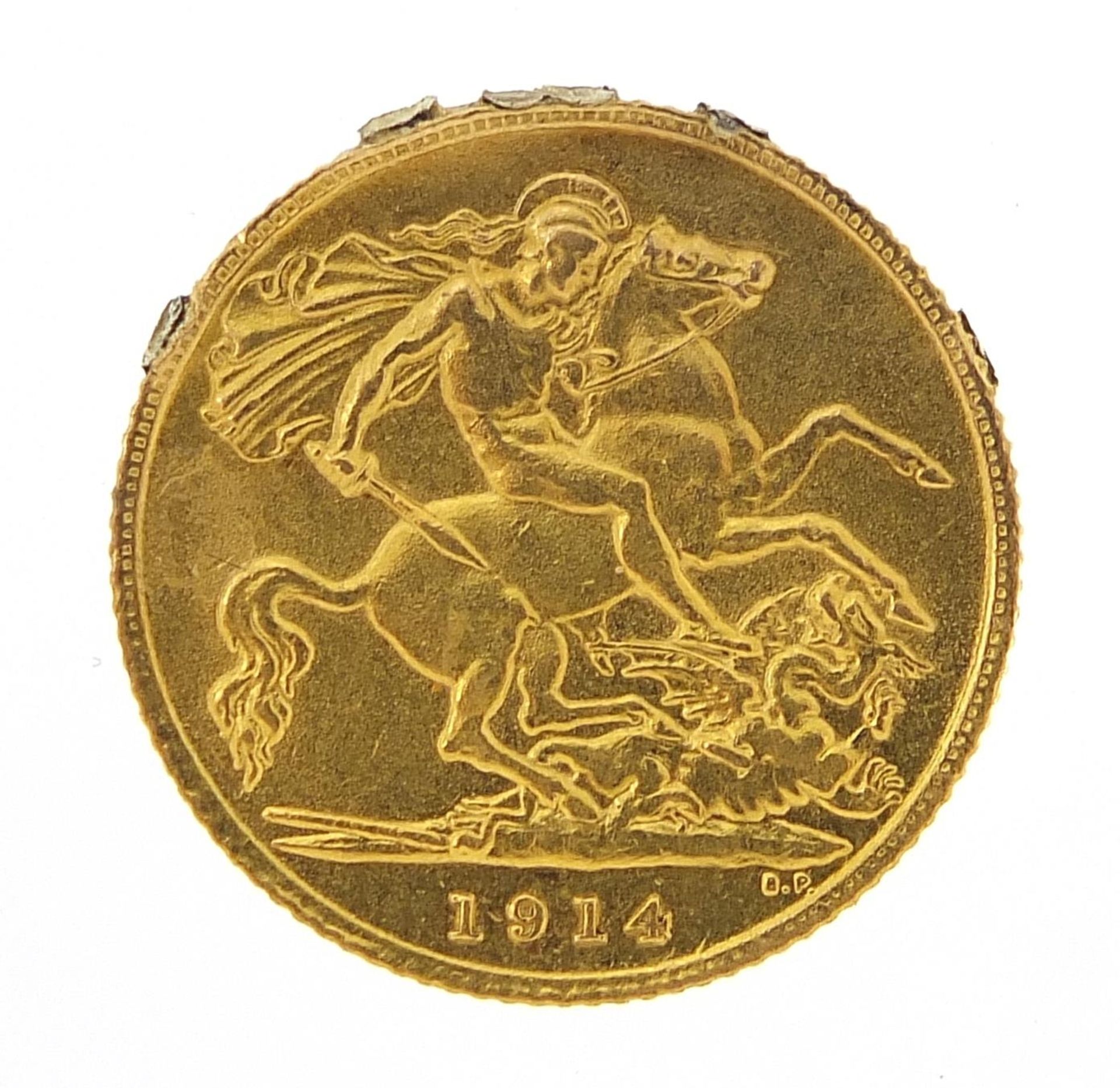 George V 1914 gold half sovereign - this lot is sold without buyer's premium