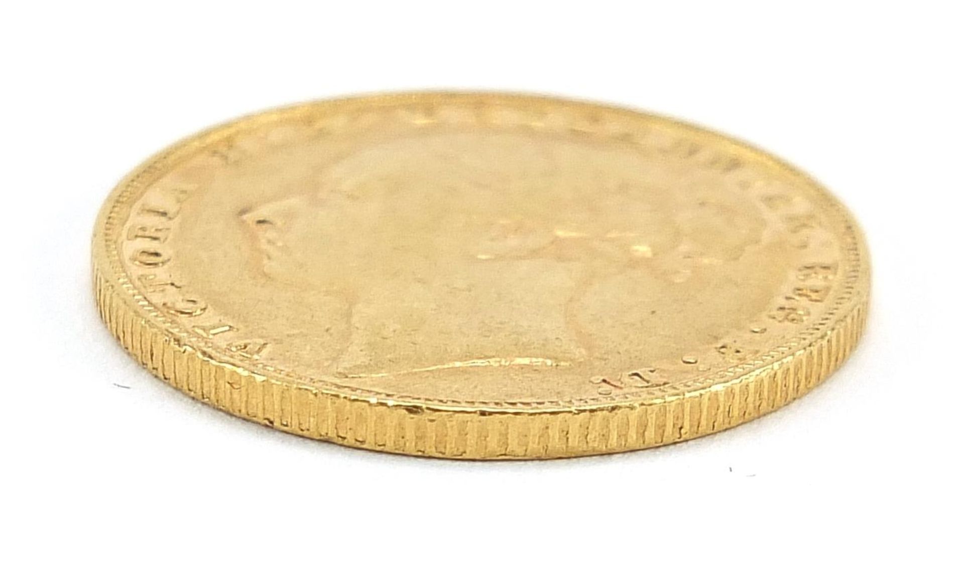 Queen Victoria Young Head 1880 gold sovereign - this lot is sold without buyer's premium - Image 3 of 3