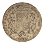 Victorian shield back 1845 silver crown