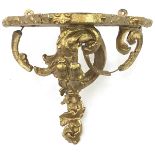 Giltwood clock bracket, 32cm H x 37cm W x 20.5cm D