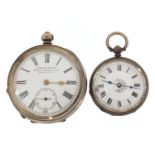Acme Lever, gentlemen's silver open face pocket watch and a ladies silver open face pocket watch