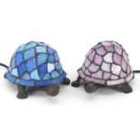 Two Tiffany style tortoise table lamps, 21cm in length