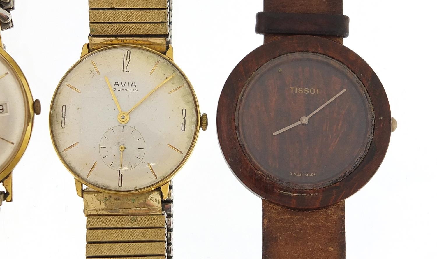 Five vintage gentlemen's wristwatches comprising Avia, Swiss Watch Corporation, Oris, Aristo and - Image 3 of 6